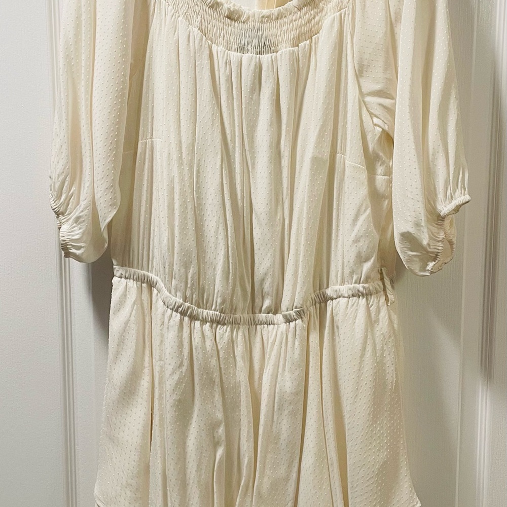 Cream Off the shoulder  Style Dress